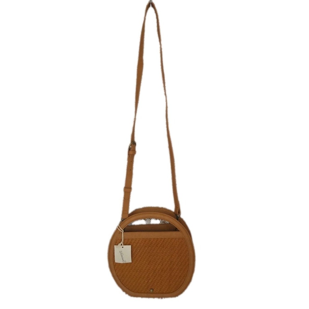 Universal Thread Crossbody Bag Cognac Round Woven Purse Adjustable Strap NWT - Picture 2 of 10